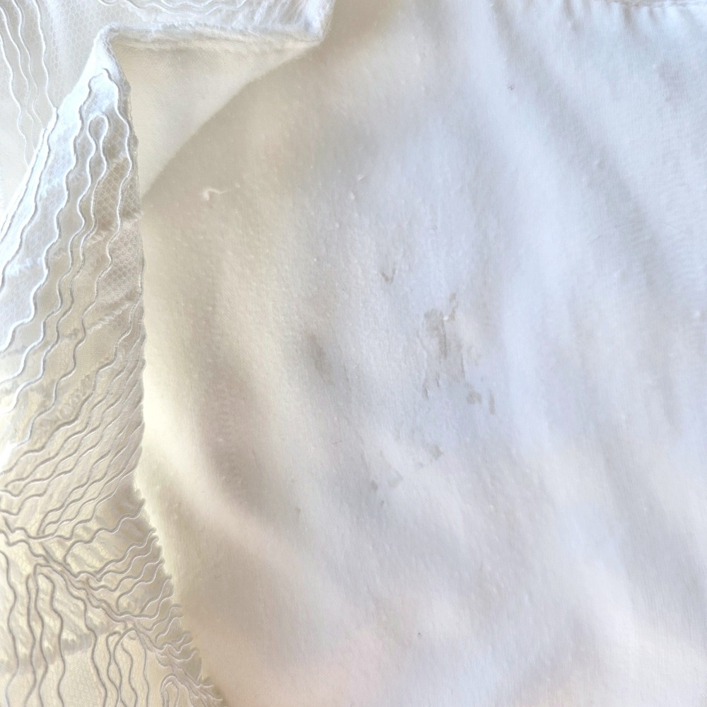 ONE33 Social White Lace Ruffle Midi Dress Size 4 High-Low Formal Bridal Party - Picture 10 of 16